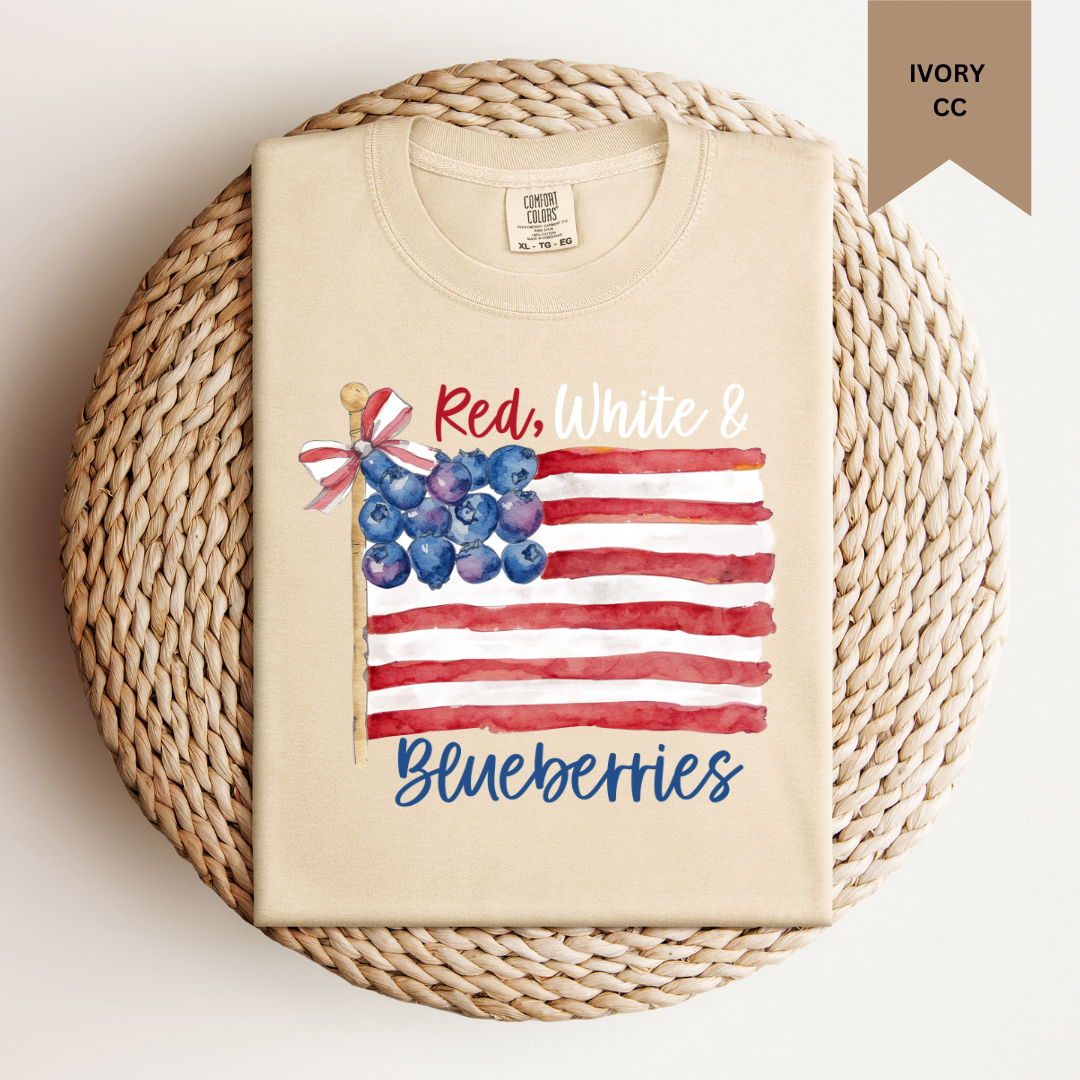 Red White & Blueberries Flag Tee.