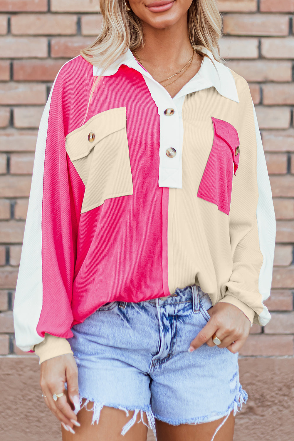 Colorblock Oversized Sweatshirt FB