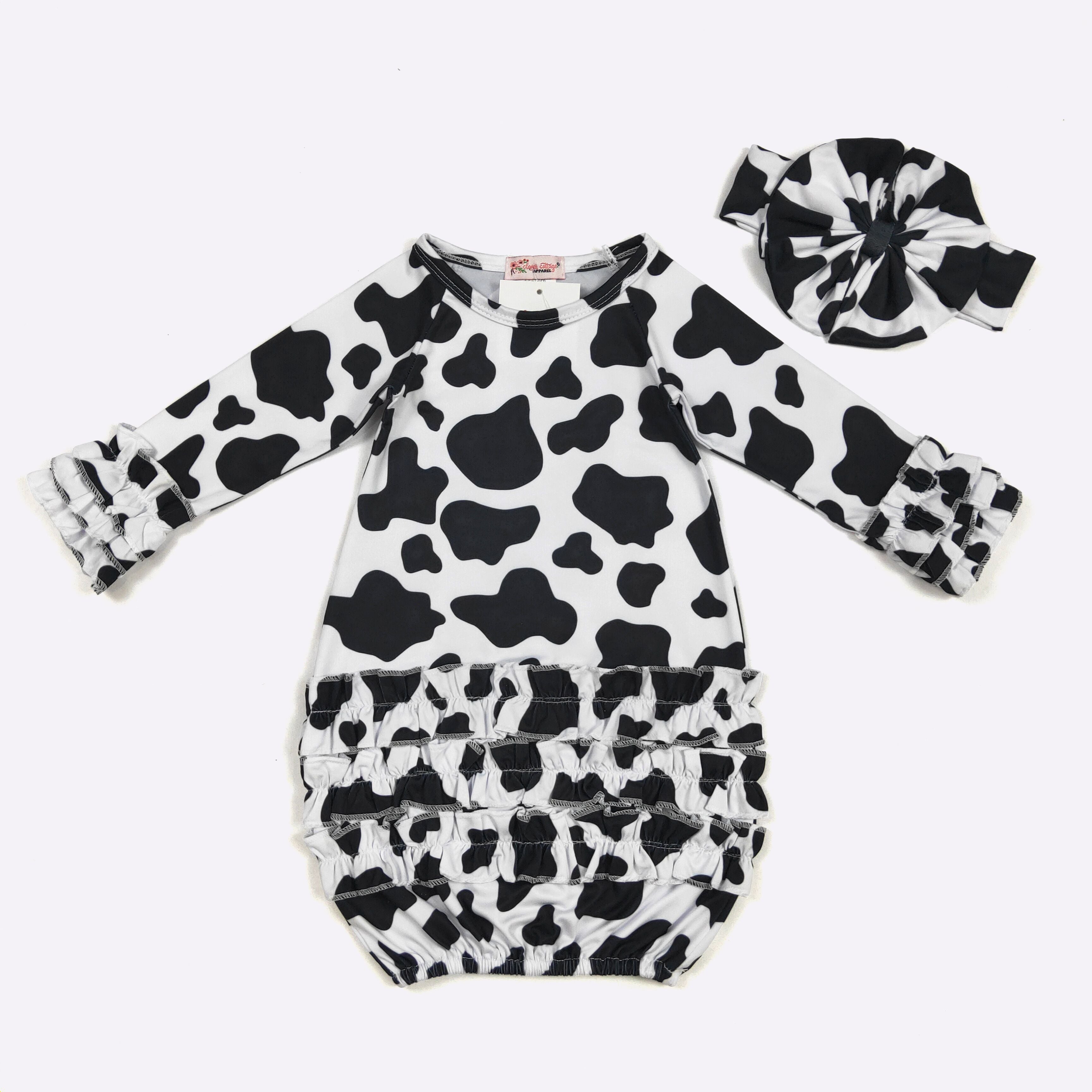 Cow Baby Gown CC