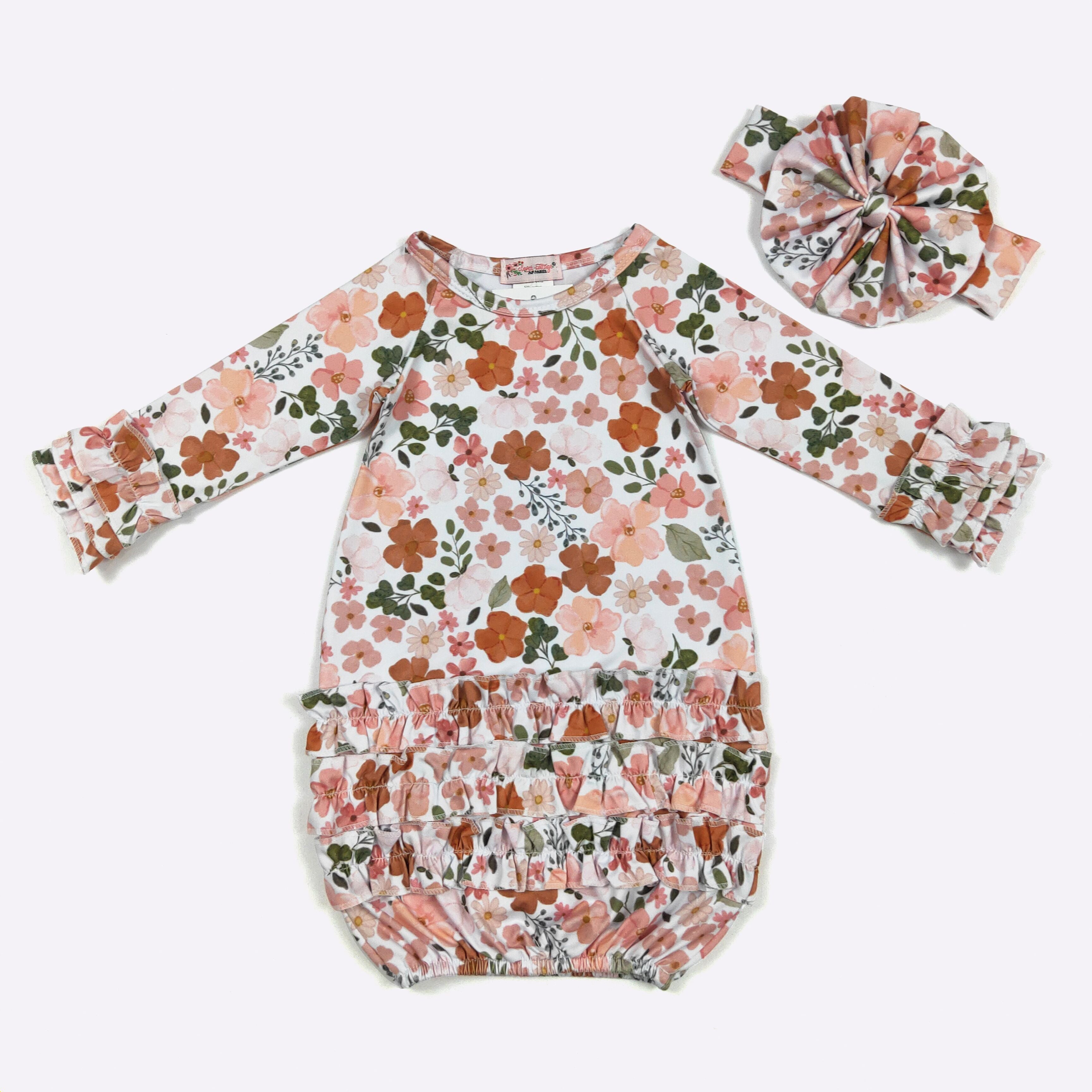 Amber Blooms Baby Gown CC