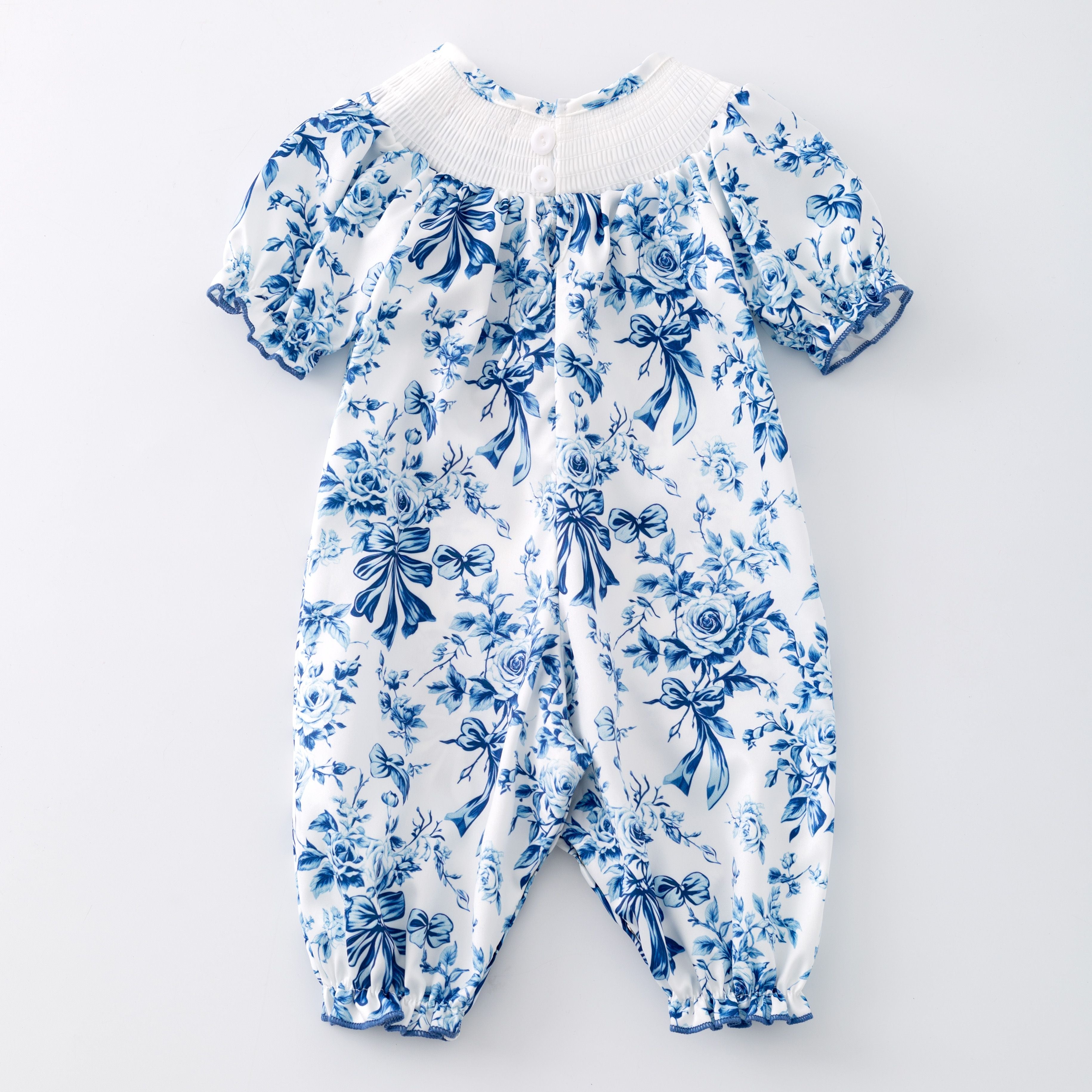 Oxford Waverly Smocked Baby Romper CC