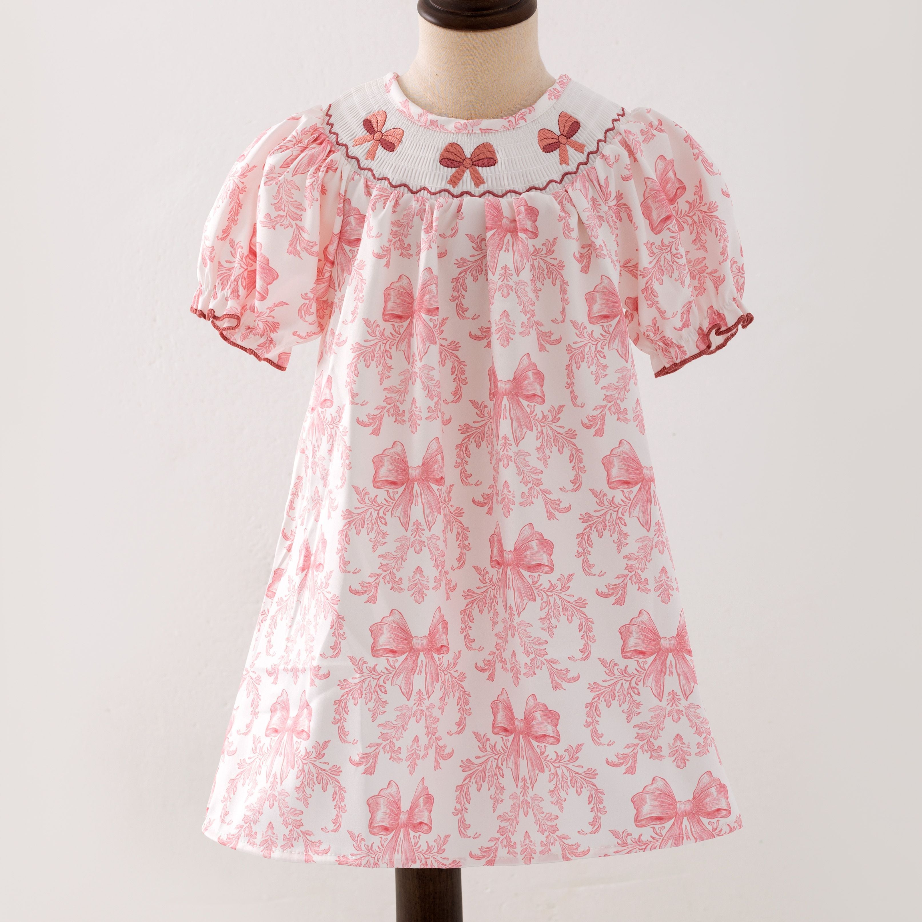 Blush Waverly Smocked Girls Dress CC