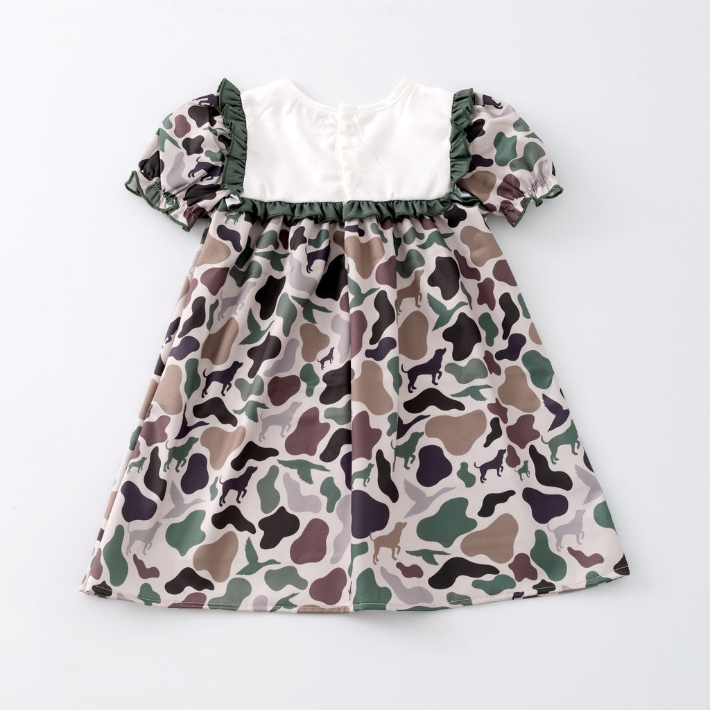 Camo Embroidery Girls Dress CC