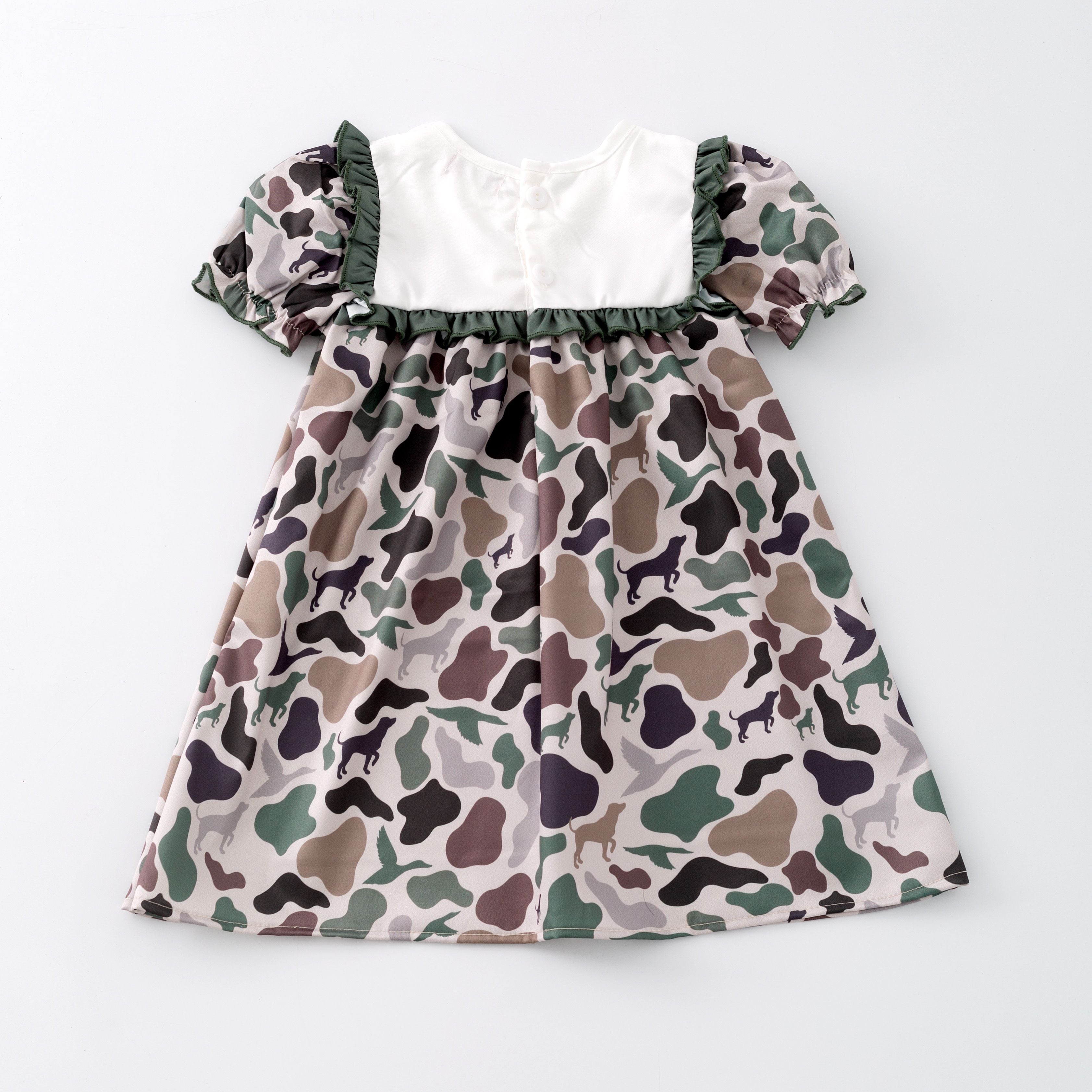 Camo Embroidery Girls Dress CC