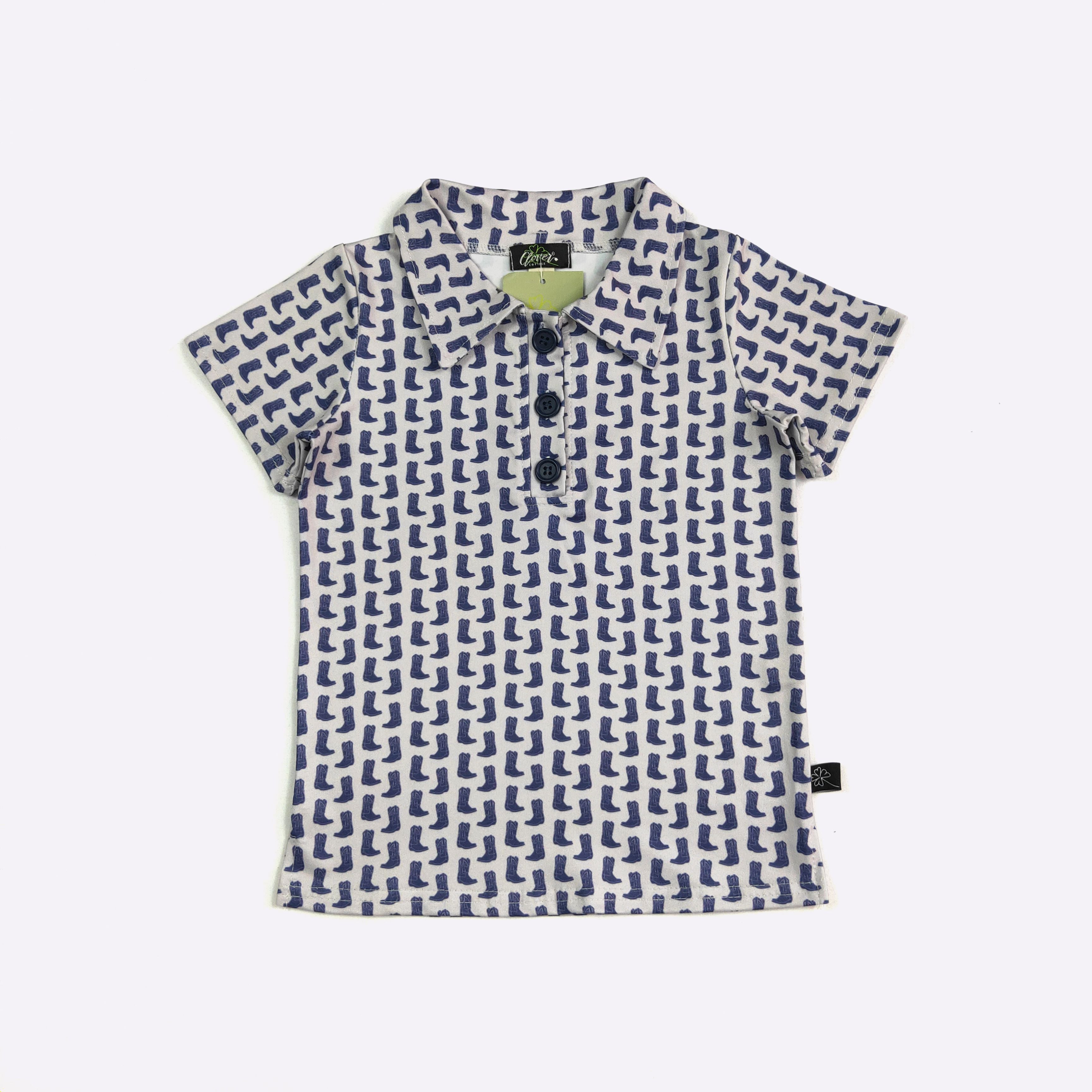 Indigo Boots Boy Collar Shirt CC