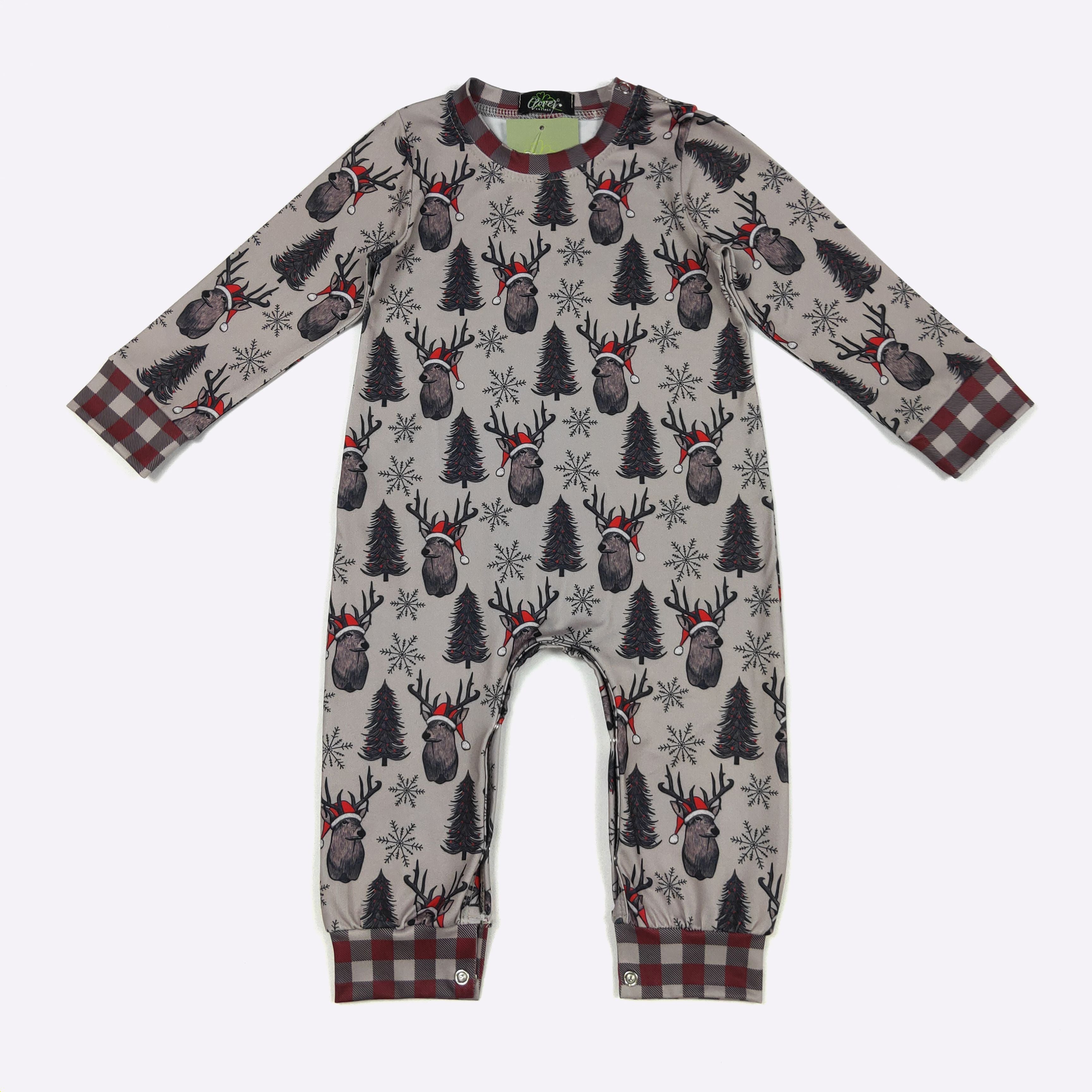 Santa Hat Deer Boy Romper CC