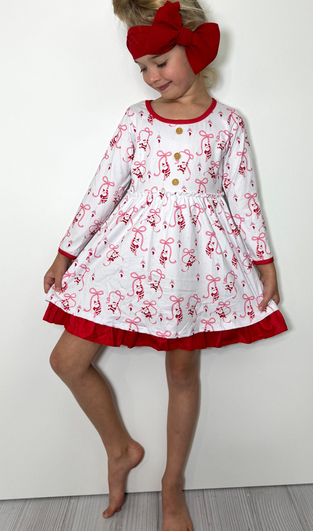 Ribbon Santa Girls Dress CC