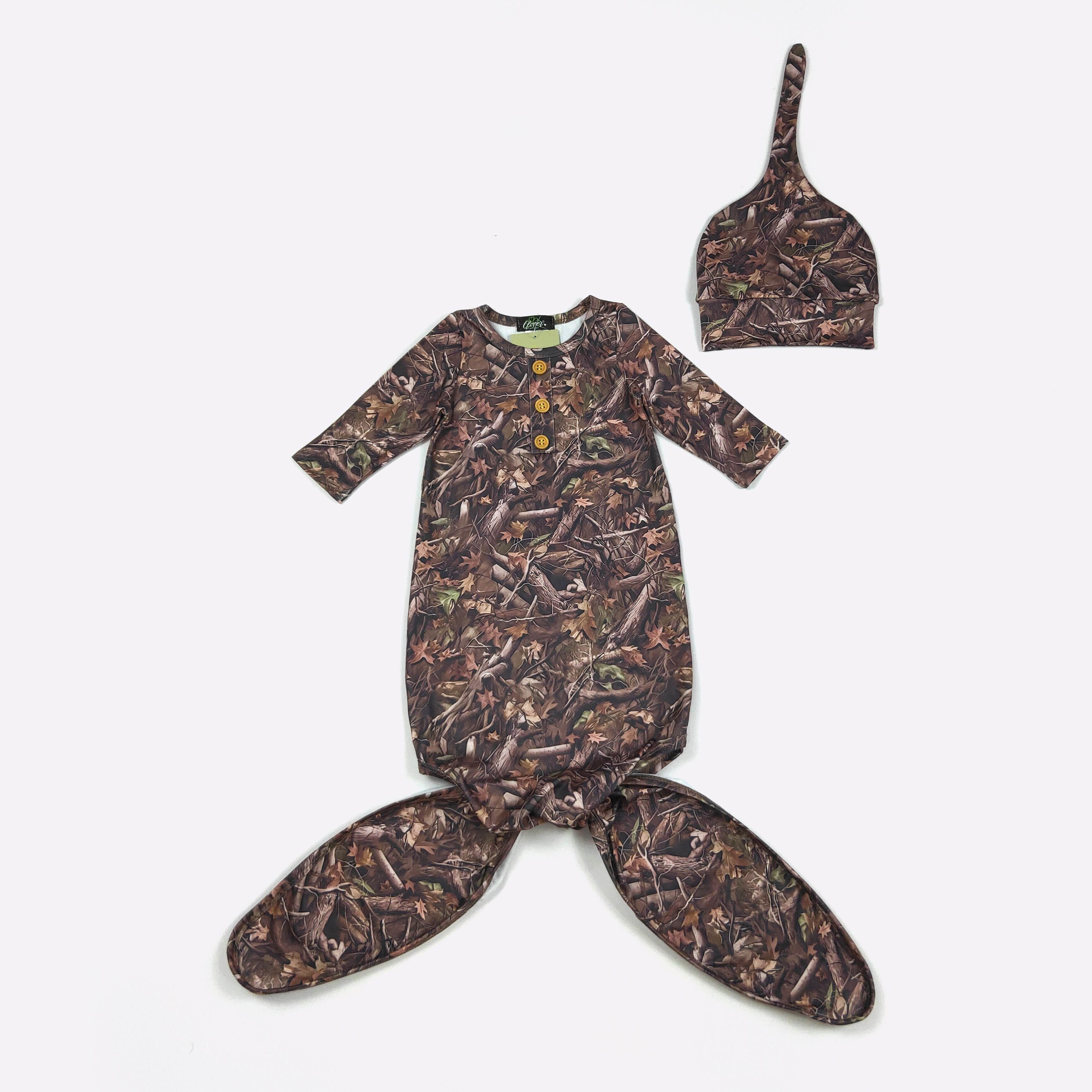 Woody Camo Knotted Gown CC