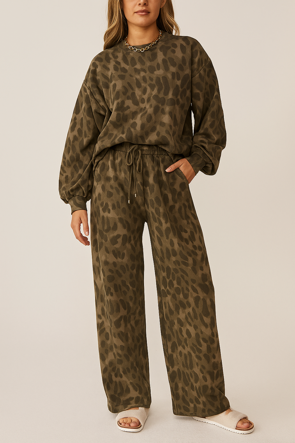 Brown Leopard Patchwork Set LT