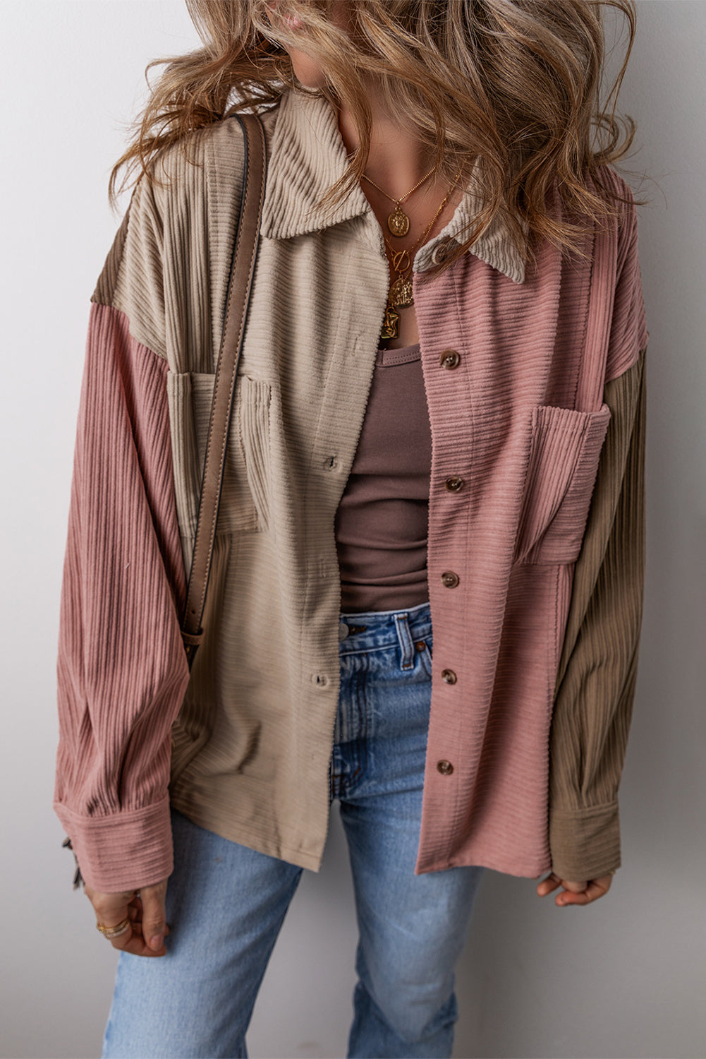 Mineral Red Colorblock Shacket RTS