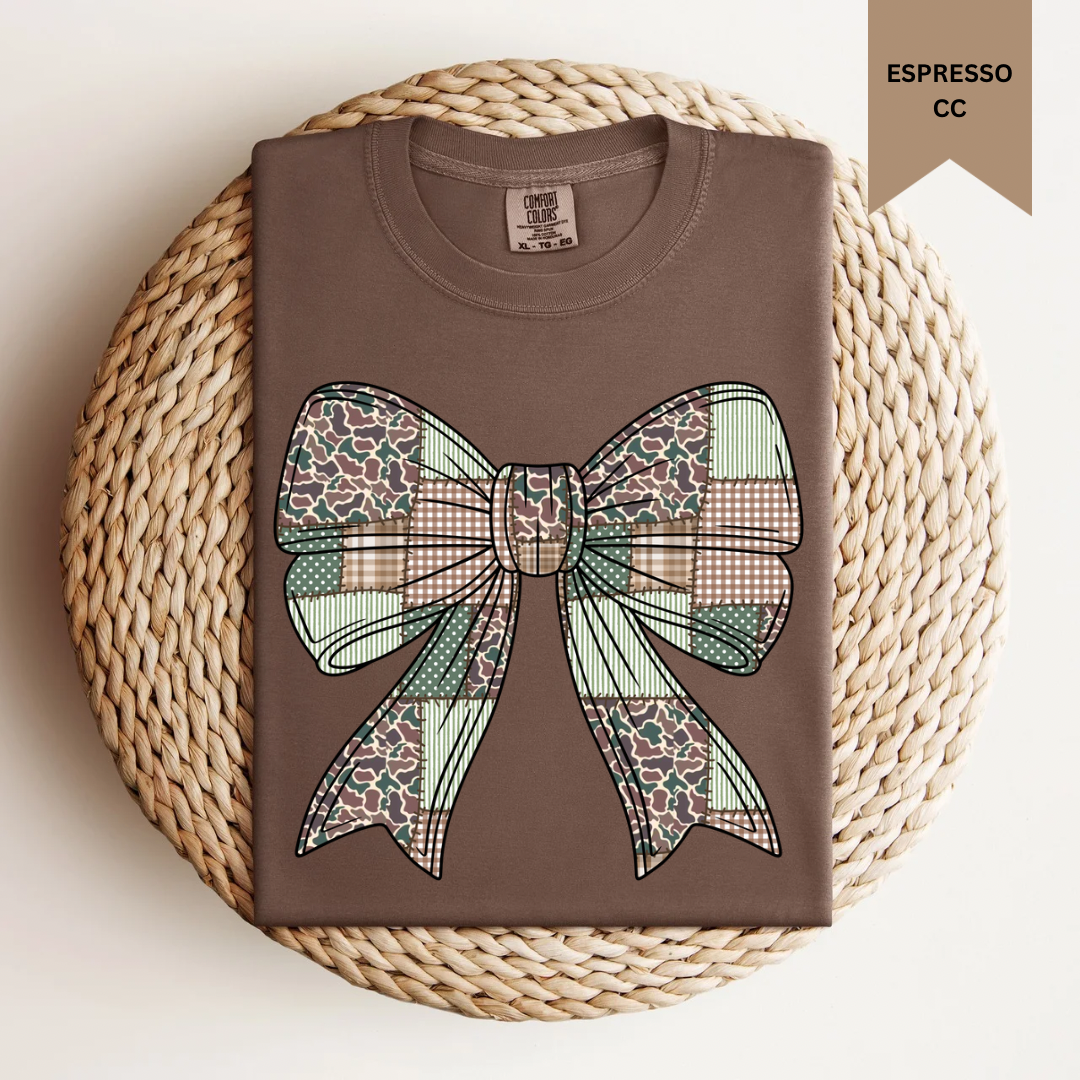 Camo Patchwork Bow Tee.