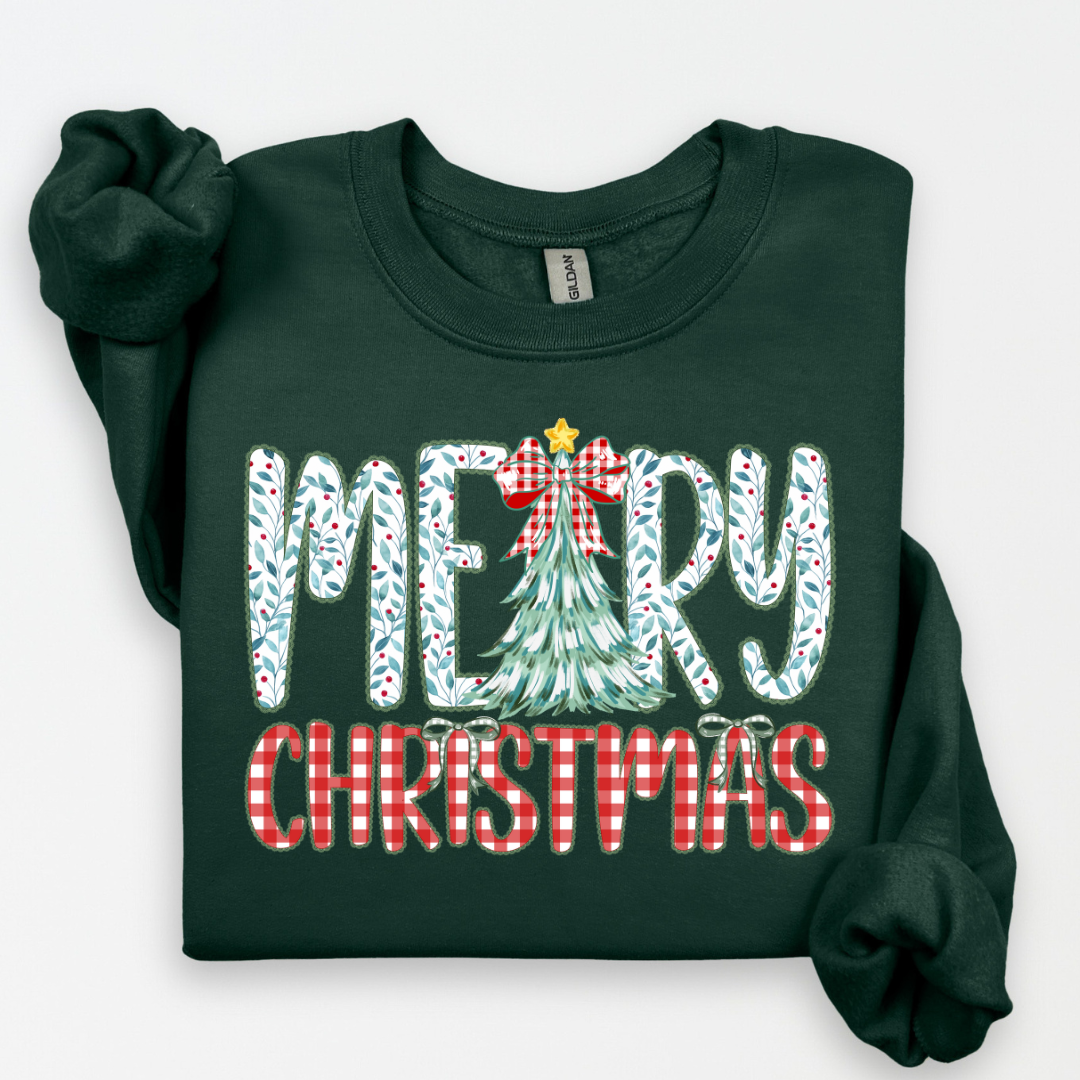 Merry Christmas Preppy Sweatshirt.