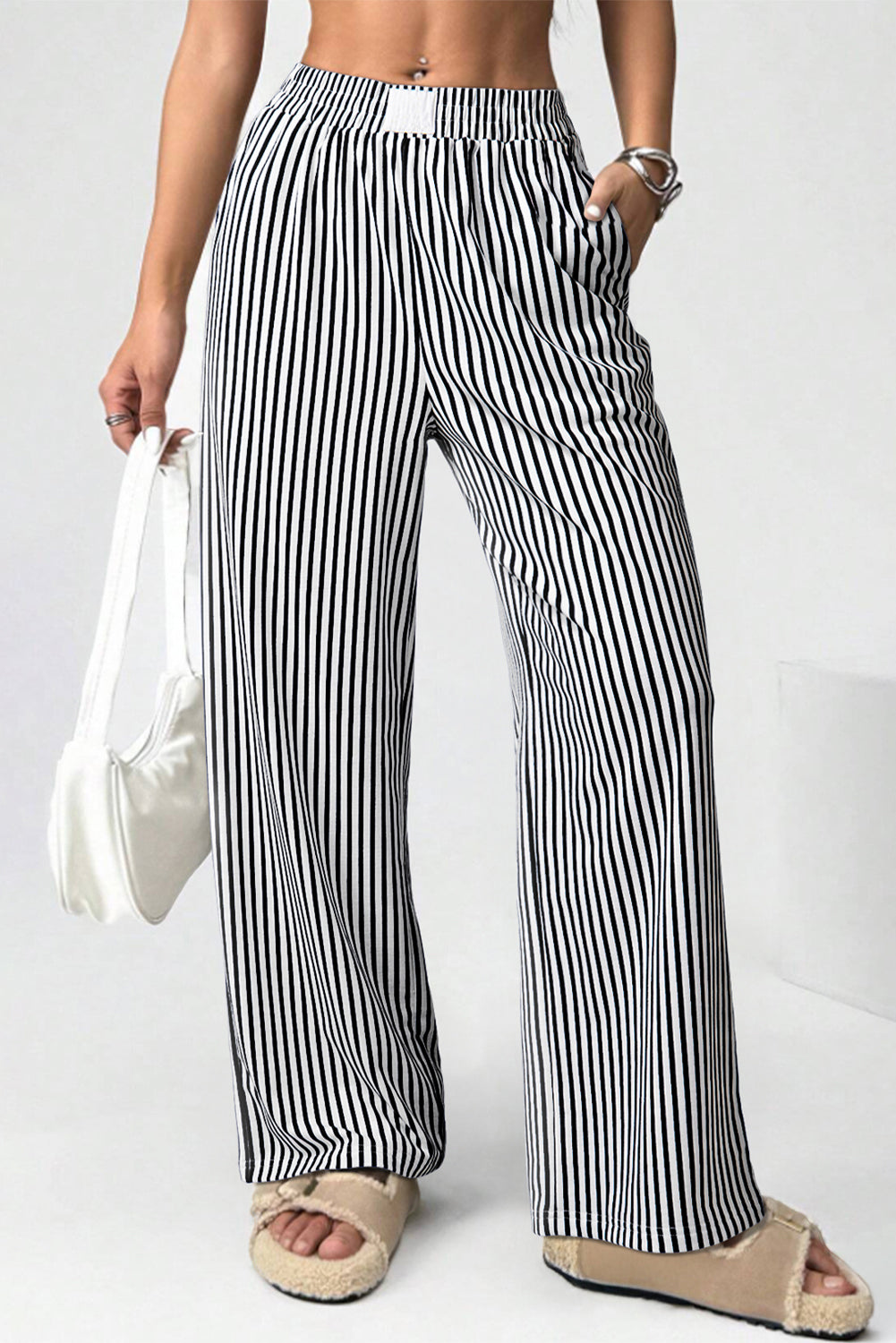 Stripe Loose Pants October.