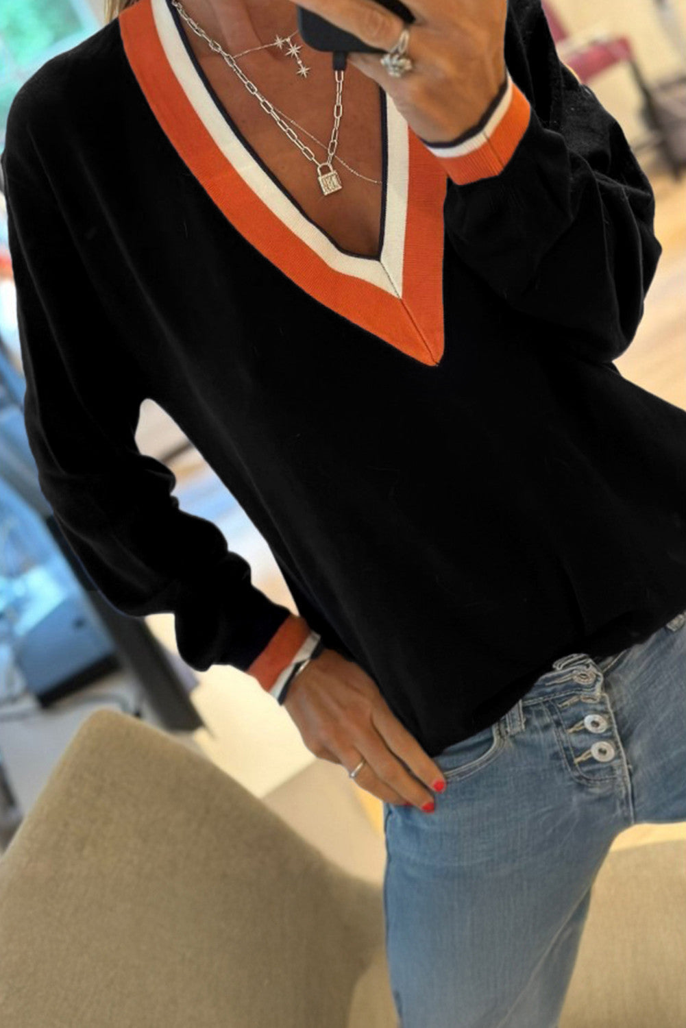 Varsity Trim Sweater RTS