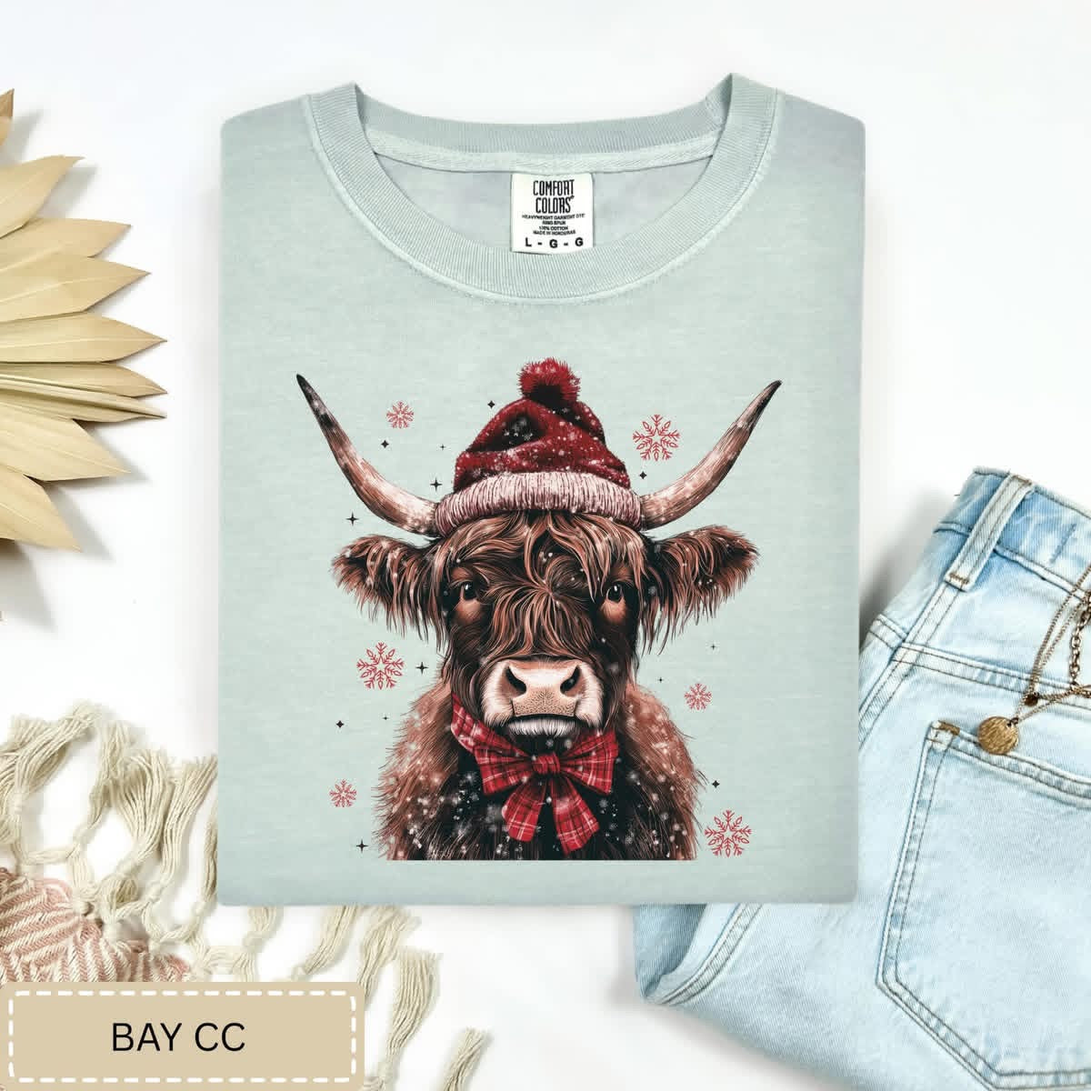 Winter Highland Cow Tee.