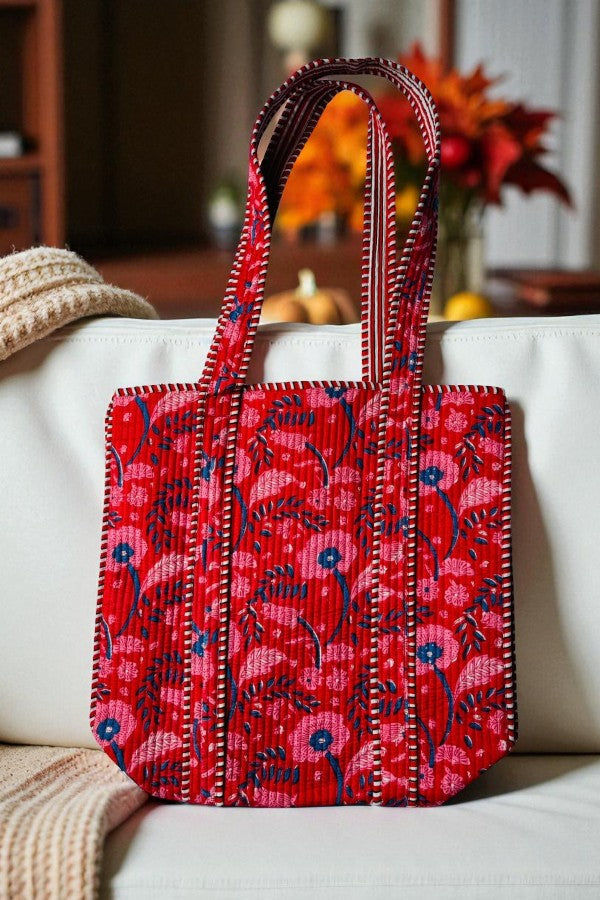 SC - Scarlet Blooms Floral Tote Bag