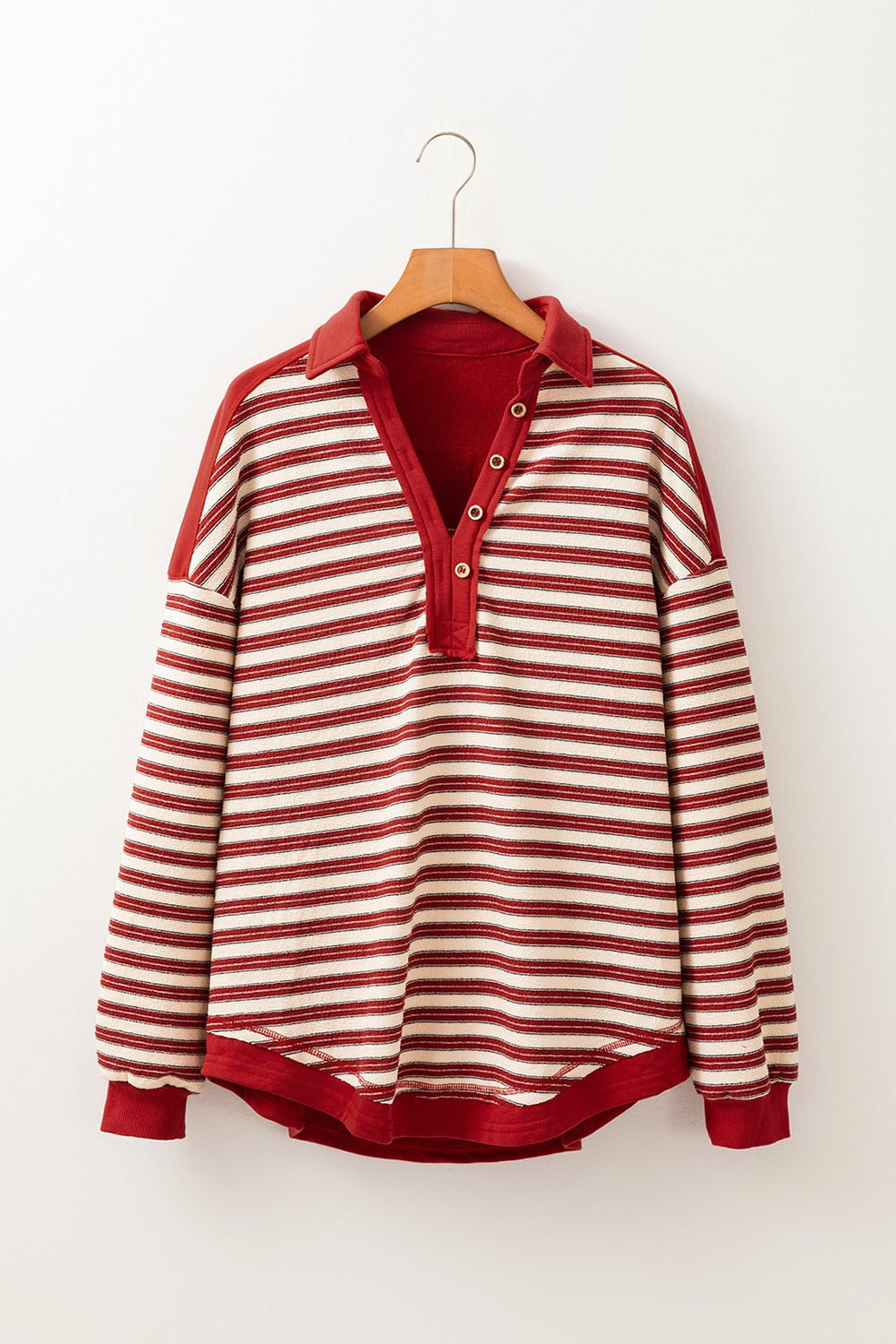 Red Striped Pullover October.