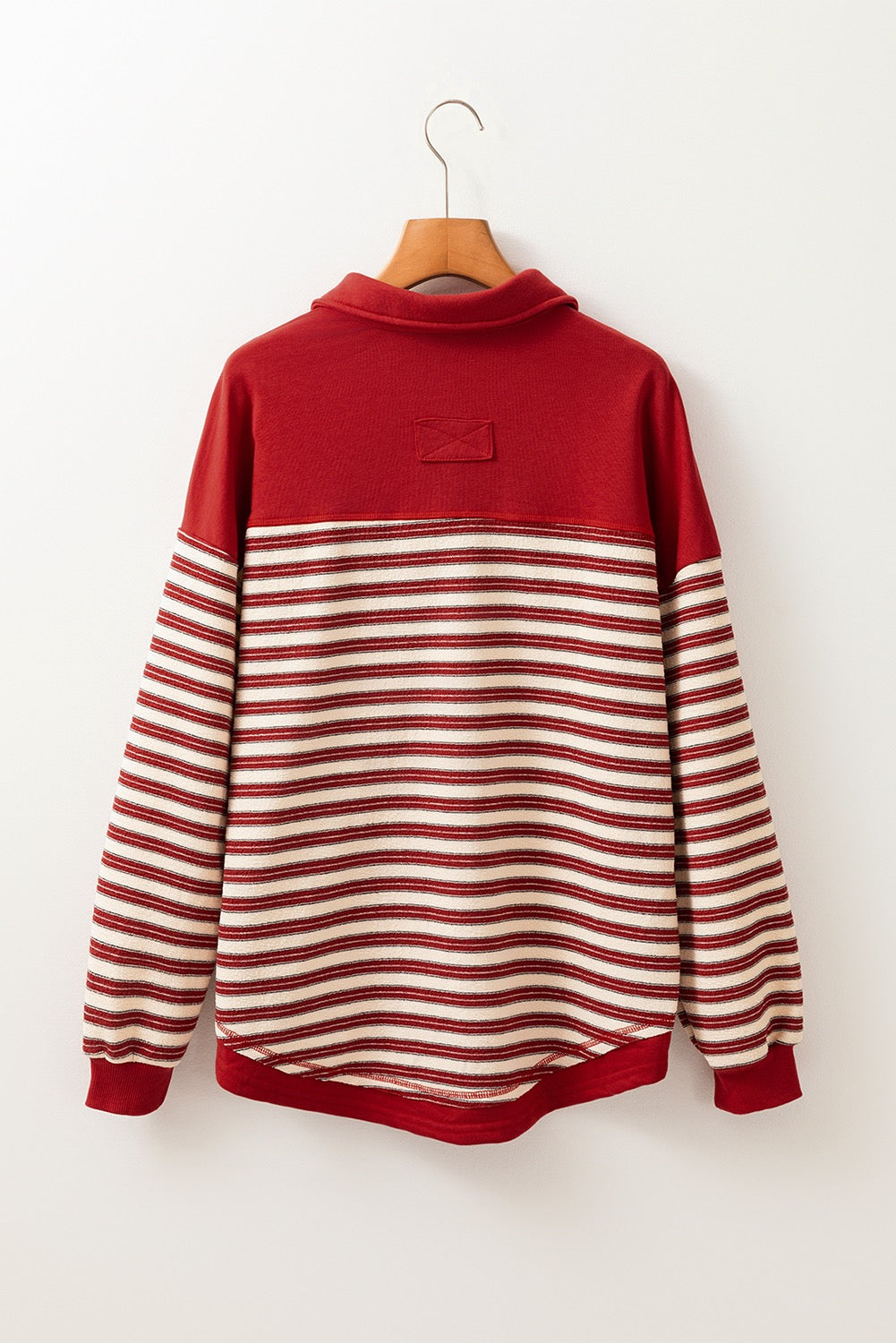 Red Striped Pullover October.
