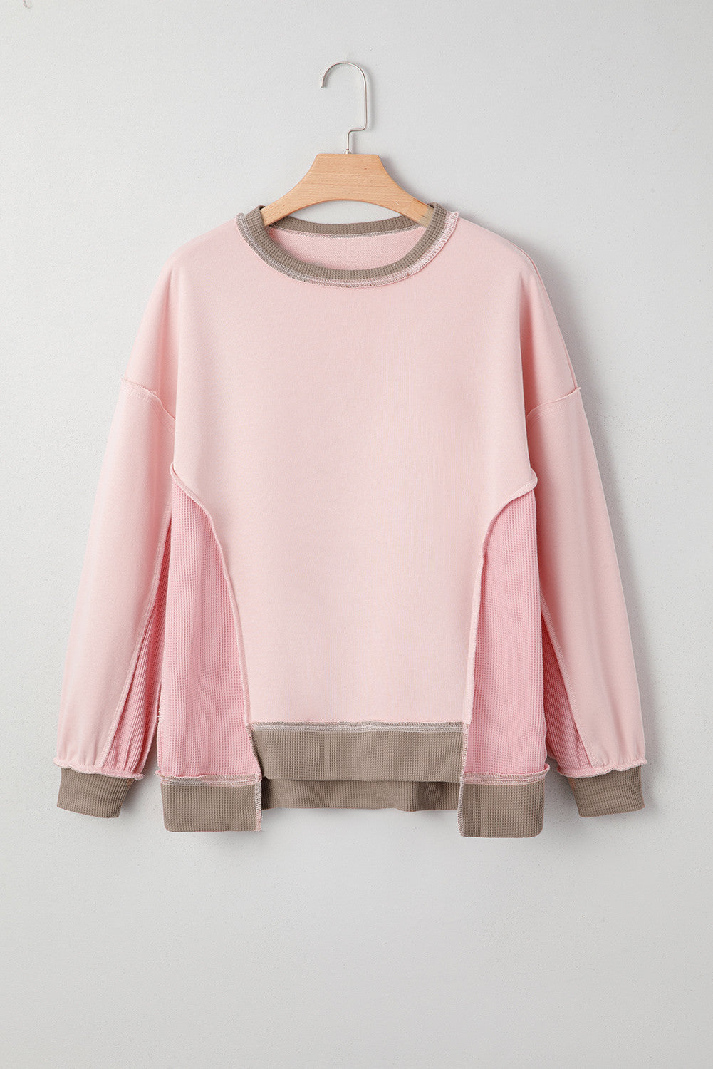Light Pink Colorblock Oversized Sweatshirt RTS