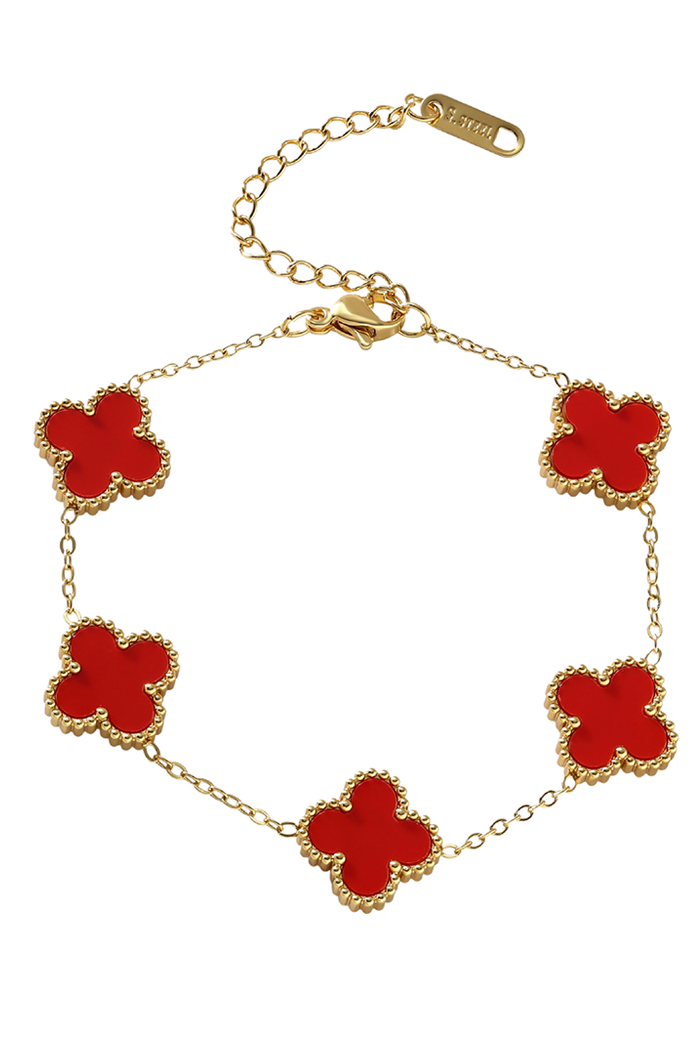 Red Clover Chain Bracelet FB