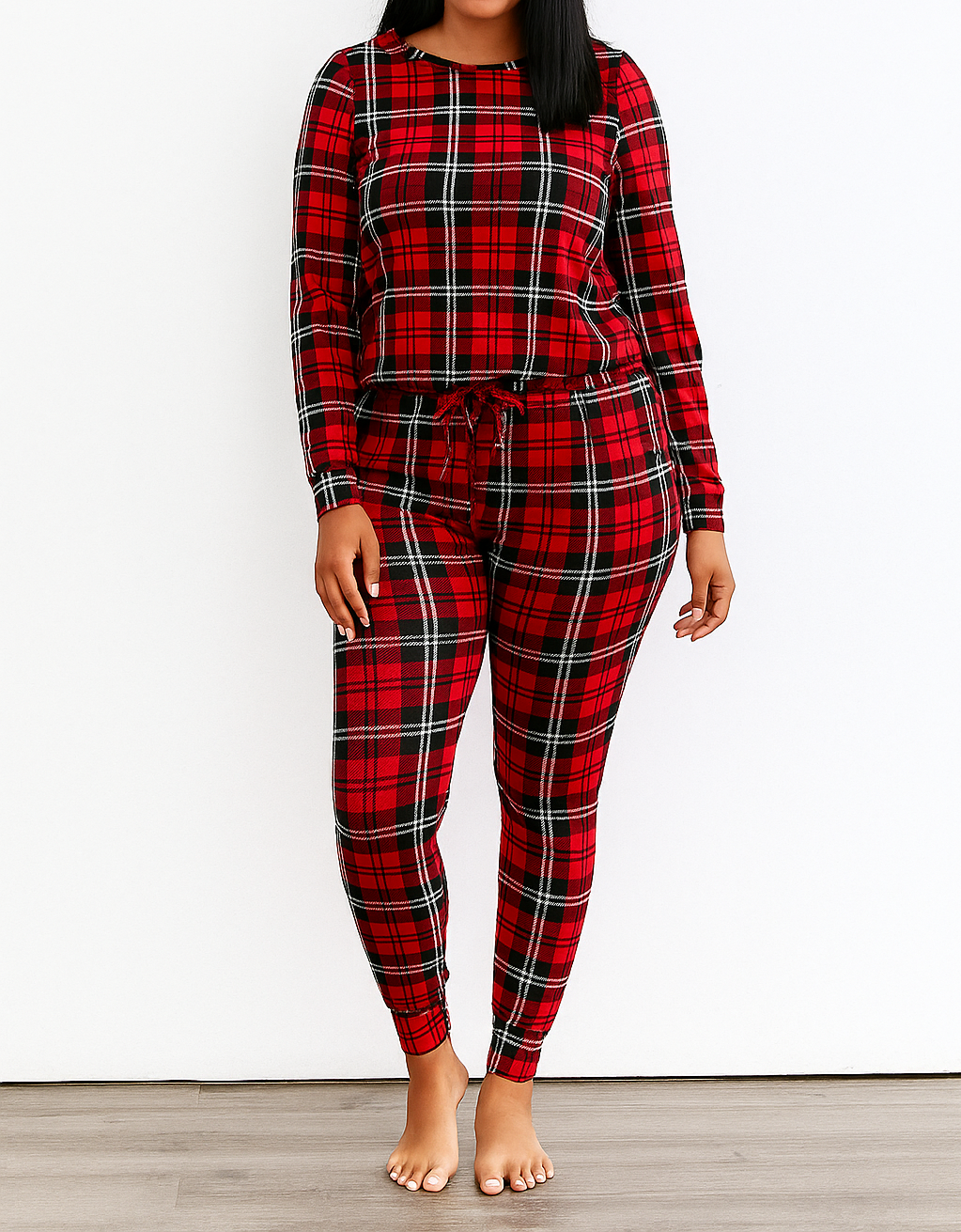 Red Plaid Lounge Set LT