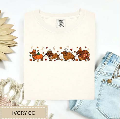 Thanksgiving Pups Tee.