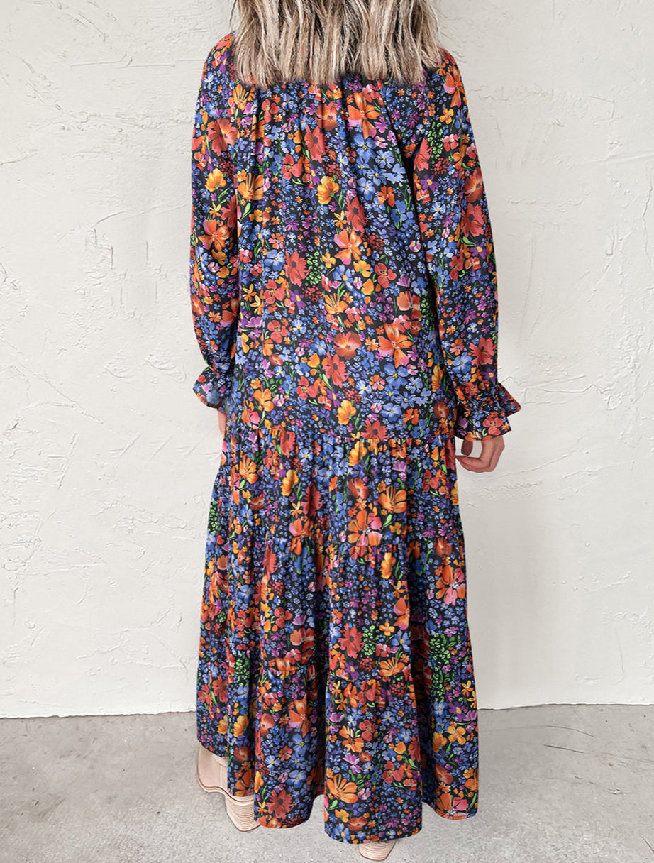 Blue Floral Maxi Dress RTS