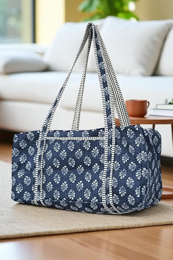 SC - Nantucket Blooms Navy Duffle Bag