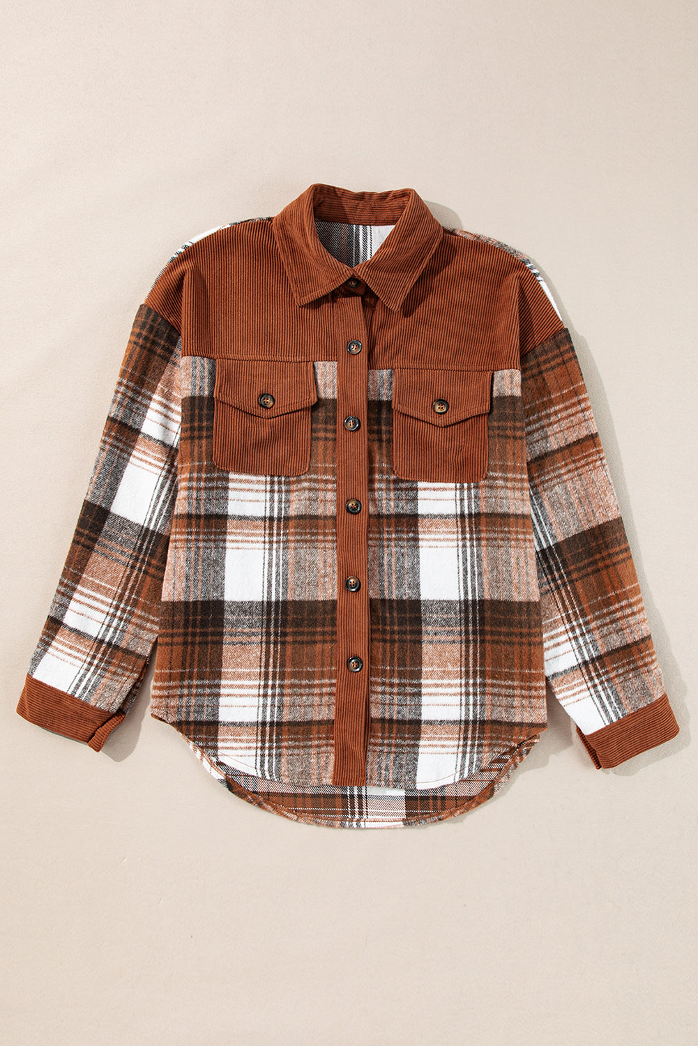 Plaid Corduroy Shacket RTS