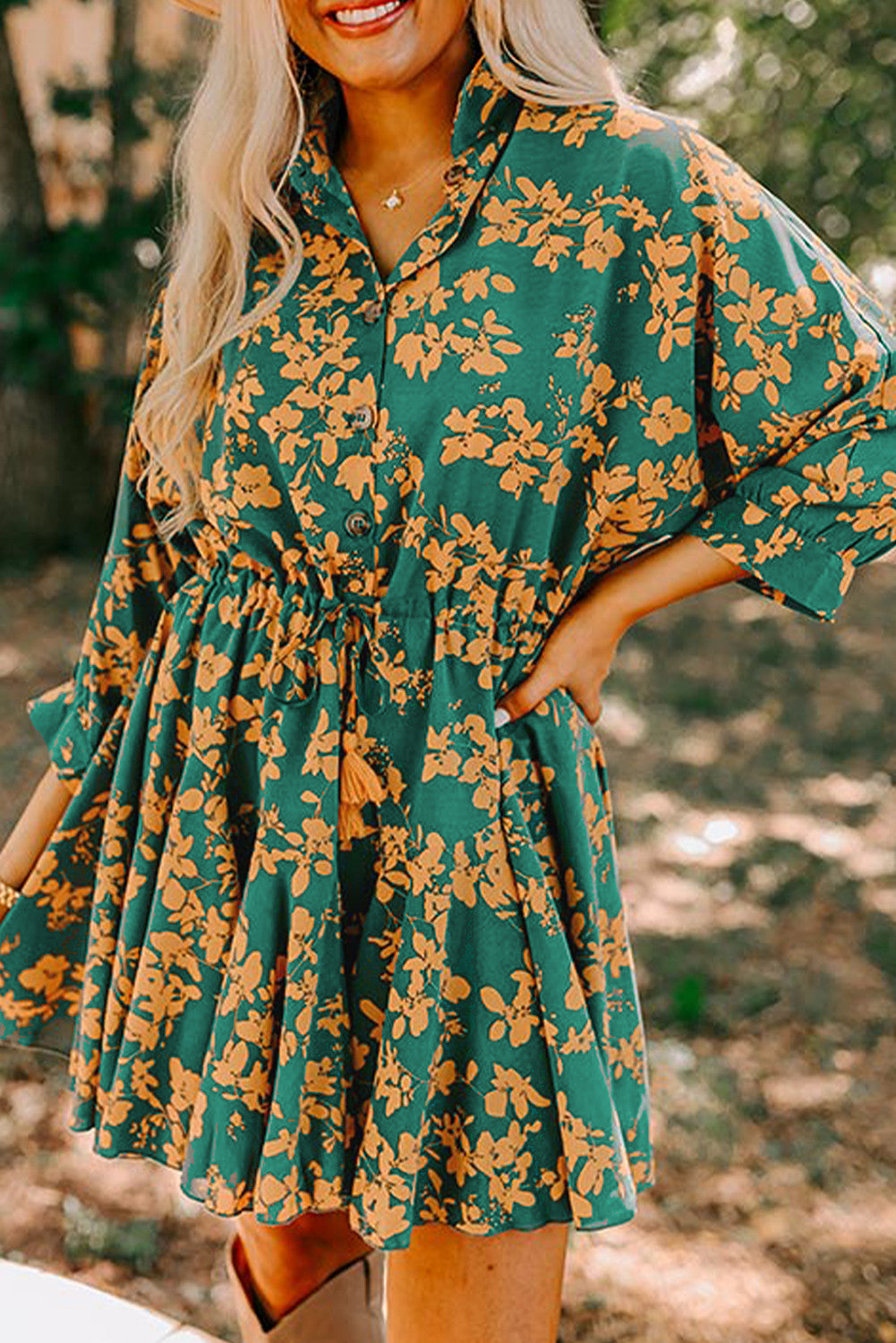 Floral Short Dress *TWO COLORS* FB