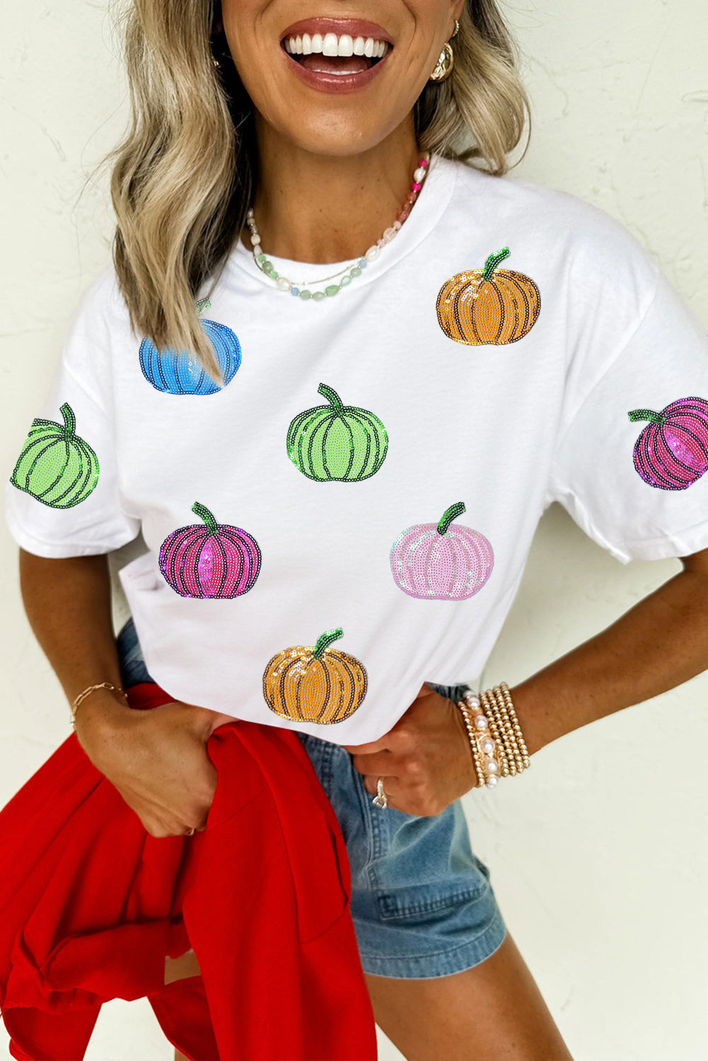 Pumpkin Sequin Top FB