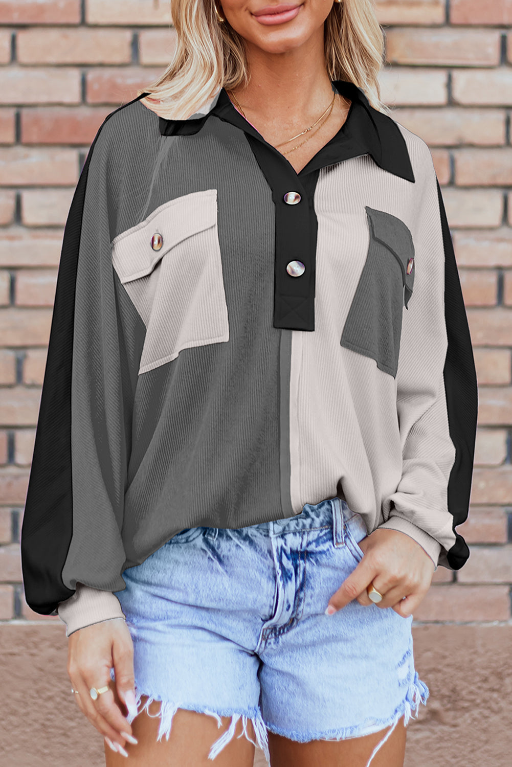 Colorblock Oversized Sweatshirt FB