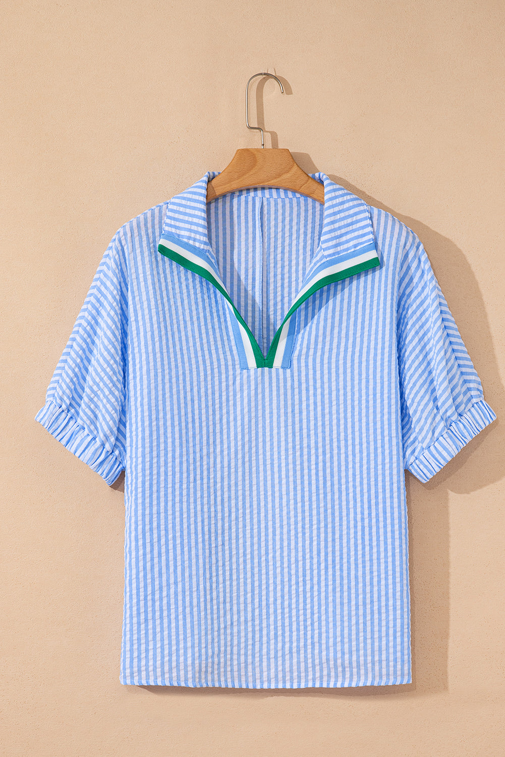 Blue Stripe Dolman Blouse RTS