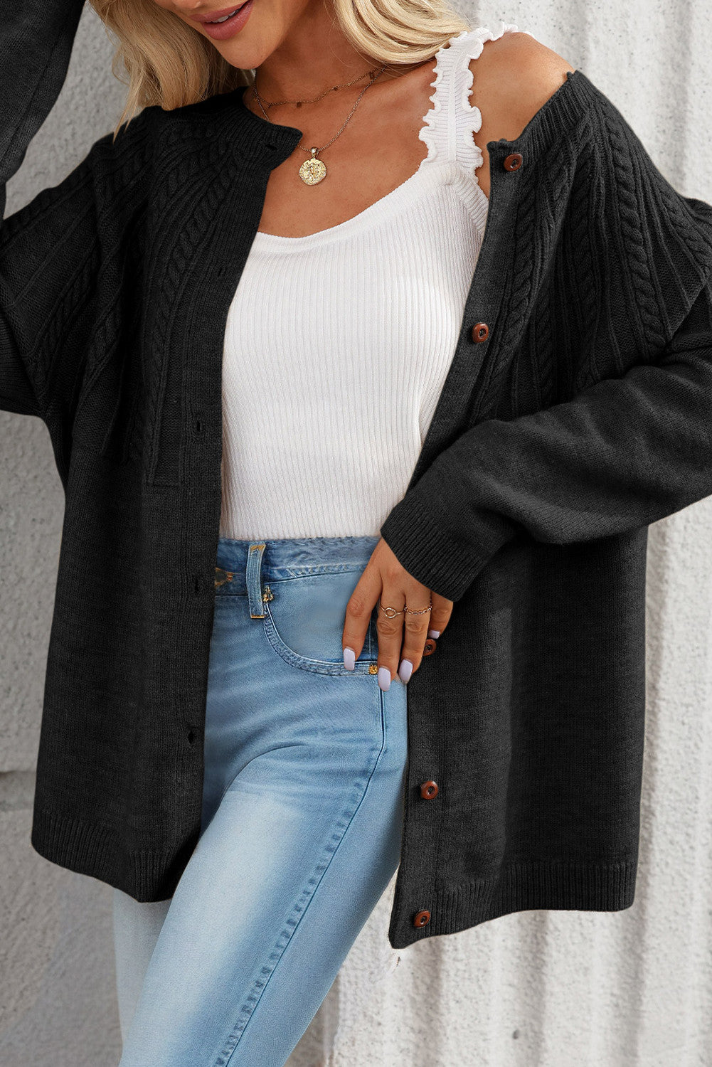 Textured Cardigan FB